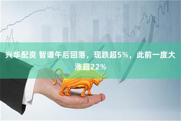 兴华配资 智谱午后回落，现跌超5%，此前一度大涨超22%